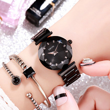 2018 модные кварцевые часы от бренда Reloj Mujer Guou, женские черные часы со стальным ремешком, маленькие размеры, женские наручные часы для девушек и женщин 2024 - купить недорого