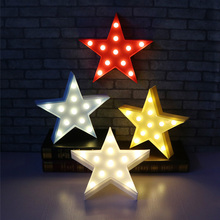 Star 3D LED Night Light Christmas Tree Decorative Luminous Neon Lamp for Living Room Party Holiday Birthday Decoration Gift 2024 - buy cheap