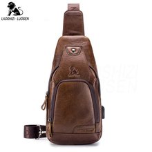 Male Casual Chest Pack USB Charging Crossbody Bags for Men Shoulder Sling Bag Travel Crossbody Bag Leather Chest Bags for Men 2024 - buy cheap