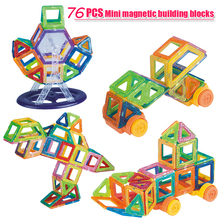 Mini Magnetic Building Blocks 76PCS Blocks Toys 3D DIY Designer Magnetic Blocks Accessories Educational Toys for Children Gift 2024 - buy cheap