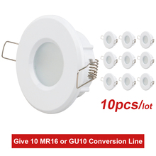 Recessed Shower Downlight Kit Spot Light Fitting Bathroom IP54 GU10 Socket Round LED Bulbs Fixture Ceiling led spotlight Frame 2024 - buy cheap
