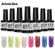 AriesLibra-esmalte de uñas en Gel, laca de uñas en Gel UV de neón arcoíris, Base de capa superior para manicura LED, esmalte de uñas de Gel UV, 10ML 2024 - compra barato