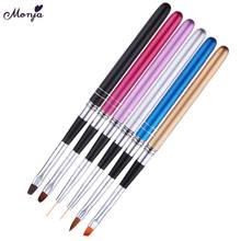 Monja Nail Art Detachable Poly UV Gel Extension Builder Acrylic Liquid Powder Brush Lines Stripe Liner Drawing Pen Manicure Tool 2024 - buy cheap