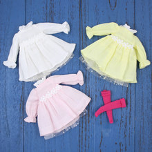 outfits for Blyth doll Lace lining dress with the socks for the  JOINT body cute dressing 1/6 BJD ICY DBS 2024 - buy cheap