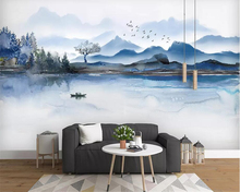 Beibehang-papel tapiz personalizado para sala de estar, papel tapiz 3d con tinta abstracta, paisaje de TV, mural de pared 2024 - compra barato