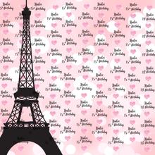 custom Pink Paris Eiffel Tower Heart Polka Dot Bokeh backdrop High quality Computer print party background 2024 - buy cheap