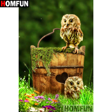HOMFUN Full Square/Round Drill 5D DIY Diamond Painting "Animal owl" 3D Diamond Embroidery Cross Stitch Home Decor A19260 2024 - buy cheap