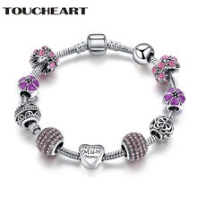 TOUCHEART-pulsera de acero inoxidable con borlas para mujer, brazalete con abalorios, joyería de marca de lujo, SBR170052 2024 - compra barato