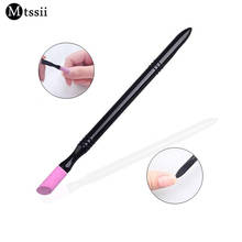 Mtssii Black Handle Quartz Nail Cuticle Remover 1Pc Nail Art White Yellow Pen Stone Pusher File Manicure Tools Cuticle Pusher 2024 - buy cheap