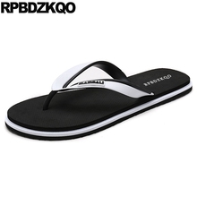 waterproof water rubber beach casual slip on fashion shoes slippers mens sandals 2019 summer outdoor soft white flip flop slides 2024 - buy cheap