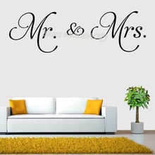 Mr & Mrs Love-papel tapiz con citas dulces para el hogar, sala de estar, dormitorio, vinilo extraíble, arte especial, decoración romántica con diseño de amor para la pared SE043 2024 - compra barato