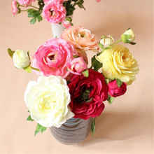 (5 шт./лот) модные шелковые цветы, искусственная Роза, пион, цветы, искусственные цветы для свадебного украшения 2024 - купить недорого