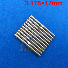 10pcs 1/8" 3.175mm High Quality Cnc Bits Double Flute Spiral Router Carbide End Mill Cutter Tools 3.175 x 17mm 2024 - buy cheap