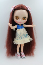 Free Shipping BJD joint RBL-201J DIY Nude Blyth doll birthday gift for girl 4 colour big eyes dolls with beautiful Hair cute toy 2024 - buy cheap