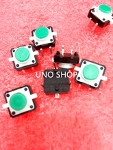 12*12MM green button with the green light with LED micro switch touch switch button switch Hot wholesale free shipping 2024 - buy cheap