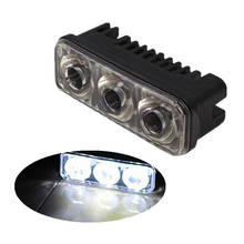 2pcs Waterproof Universal  Car High Power Aluminum LED Running Lights with 3-LED Lens DC 12-24V White 6000K DRL Fog Lamps 2024 - buy cheap