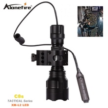 AloneFire-linterna táctica LED C8 CREE XM-L2 U3, montaje de 20mm, mira telescópica para Rifle Airsoft, luz para escopetas, batería de 18650 2024 - compra barato