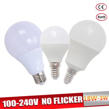Lâmpadas de led e27, 10 unidades, e14, 220v, 18w, 15w, 12w, 9w, 7w, 5w, 3w, potência real, branco quente/frio para casa