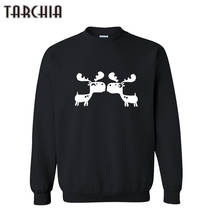 TARCHIA 2021 Spring Autumn Style Men Deer Printed Hoodies Slim Fit Hoody Sweatshirt Hip Hop Pullovers Jacket Men Tracksuits 2024 - buy cheap