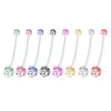 10PCS Fashion Baby Body Piercing Jewelry Charm Pregnant Belly Button Rings for Women Acryliac Navel Piercing Rings Body Jewelry 2024 - buy cheap