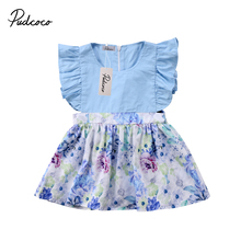 Toddler Infant Baby Girls Floral Sleeveless Dress Babies Flower Princess Party Pageant Sundress Clothing 2024 - buy cheap