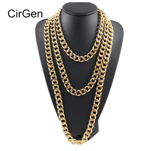 Чокер CirGen S82 Женский, модная цепь из металла и алюминия, массивное ожерелье под золото 18 "24" 34 ", ювелирное изделие 2024 - купить недорого