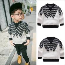 Knitted Sweater for boys Autumn Winter Boy Sweater Knitted Pullover Cardigan Children Clothes Boys Outwear 2024 - buy cheap