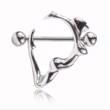 2PCS New Hot Cover Nipple Rings Trendy Stainless Steel Sexy Women Bar Barbell Piercing Fashion Nipple Rings Body Jewelry Gifts 2024 - buy cheap