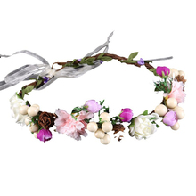 Diadema nupcial de simulación de flores, tocado, corona de pelo, guirnalda para boda, Fiesta en la playa, fotografía, A30, 1 ud. 2024 - compra barato