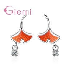 Women Fashion Colorful Leaves Earrings For Wedding Engagements Party Jewelry Gifts 925 Sterling Silver Top Quality Jewelry 2024 - buy cheap