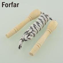 Forfar Sports Skipping Rope Motion Wood Grip Handle Children Kid Fitness Equipment Training Practice Speed Jump 2.6M 2024 - buy cheap