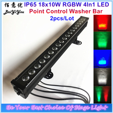 2x IP65 18pcs*10W RGBW 4In1 LED Washer Bar Horse Race Light 18x10w Outdoor Heavy Case Led Pixel Individual Control Wall Washer 2024 - buy cheap