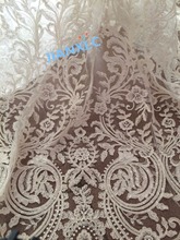 100% polyester CiCi-91223 Embroidery tull net lace fabric high quality african cord lace Free shipping with sequins 2024 - buy cheap