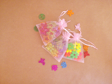 Bolsa de Organza de 1000 uds, bolso de cordón rosa, bolsas de embalaje para té de joyería/regalo/comida/caramelo, bolsa de hilo transparente 2024 - compra barato
