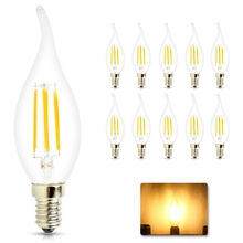 10x E14 LED Lamp Filament Glass Housing Cob Corn Blub Dimmable AC 220V 4W 6W Light Retro Tungsten Candle Chandelier Lighting 2024 - buy cheap
