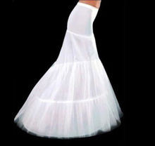 New White 2-Hoop Mermaid Wedding Dress Bridal Petticoat Crinoline Underskirt Bridal Accessories Slips Petticoats Hoops 2024 - buy cheap