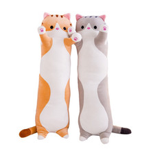 50-110cm long Cat Pillow Stuffed Plush Cat Toy Soft Cushion Stuffed Animal Cats Pillow Kids Sleeping Kawaii Lovely Gifts For Kid 2024 - buy cheap