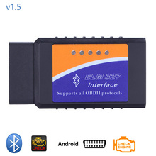 Dewtreetali ELM327 V1.5 Bluetooth OBD2 ELM 327 V 1,5 OBDII сканер кода диагностический инструмент мини сканер OBD 2 Автомобильный диагностический инструмент 2024 - купить недорого