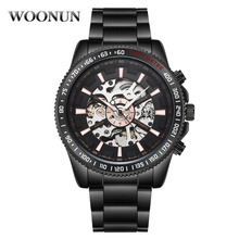 2020 relógios masculinos relógio mecânico esqueleto relógios de luxo da marca superior relógio automático de aço inoxidável relojes 2024 - compre barato