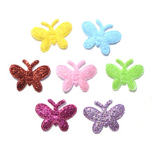 Apliques de fieltro de mariposa no tejida con purpurina para manualidades, accesorios para manualidades, 17x23mm, 50 unidades 2024 - compra barato