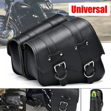 2pcs PU Leather Motorcycle Side Bag Saddle Bag Oil Fuel Tank Bag Magnetic Tank Bike Saddle Bag For phone / GPS 2024 - buy cheap