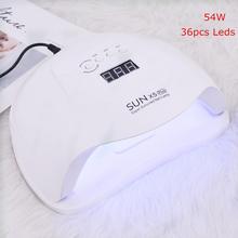 SUN X5 plus-secador de uñas de 54W, lámpara UV para manicura, 36 LED de alta potencia, lámpara de esmalte de Gel con Sensor automático, herramienta de manicura 2024 - compra barato