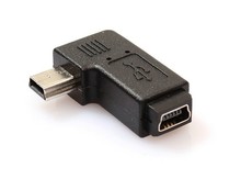 20pcs/lot 90 degree left angle mini 5pin USB B male to female plug connector adapters 2024 - buy cheap