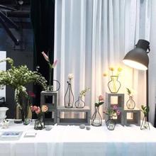 Креативная железная линия цветок, растение, свадебная брошь, подставка для вазы держатель Террариум контейнер для домашнего декора 2024 - купить недорого