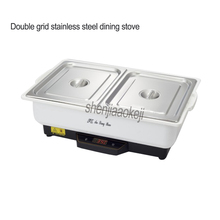 Double grid commercial Buffy furnace 350w buffet stove Stainless steel durable temperature control restaurant insulation furnace 2024 - buy cheap