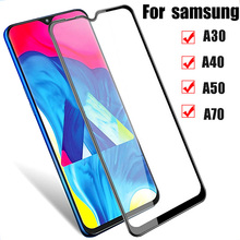 protective film for Samsung galaxy A30 A50 A70 9h screen protector on for samsun galax A70 A40 A30 3D full cover tempered glass 2024 - buy cheap