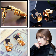 Fine acrylic big crystal stud earrings/korean elegant women wedding accessories wholesale/brincos/boucle d'oreille/bijoux femme 2024 - buy cheap