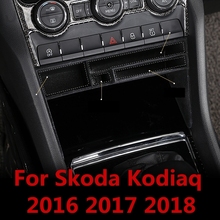 Caixa de armazenamento de controle central caixa luva decoração interior acessórios do carro para skoda kodiaq 2017 2018 2024 - compre barato