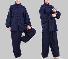 Conjunto de uniformes de artes marciais unissex, 12 cores, algodão elástico, linho, outono, primavera, tai chi, kung fu, taiji, roupas 2024 - compre barato