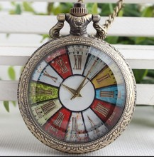 Reloj de bolsillo de cuarzo para hombre y mujer, pulsera de lujo con esfera de Color blanco Número romano, cadena colgante, regalos, PG329 2024 - compra barato